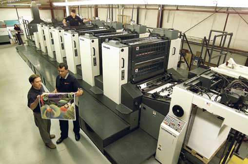 modern book printing press